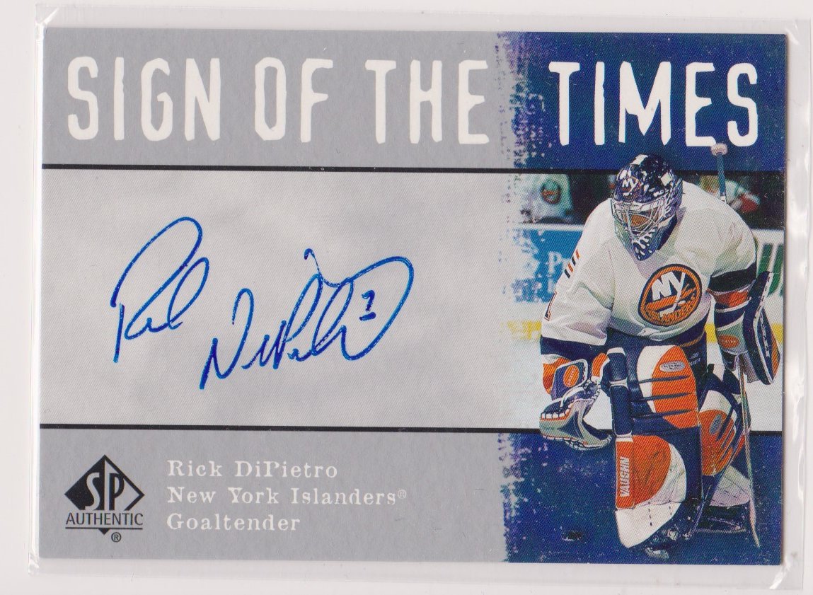 (image for) 2000-01 SP Authentic Sign of the Times #RD Rick DiPietro
